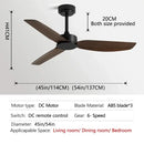 GobekUsa 58-Inch Black Ceiling Fan with Remote Control for Commercial Use