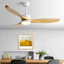 GobekUsa 52" Black Ceiling Fan Light with Remote Control for Living Room, Restaurant, and Household