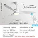 GobekUsa 52" Black Ceiling Fan Light with Remote Control for Living Room, Restaurant, and Household