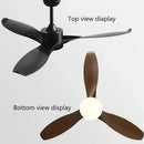 GobekUsa 52" Black Ceiling Fan Light with Remote Control for Living Room, Restaurant, and Household