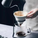 Modern black ceramic coffee barista set kitchen pour over dripper by Decorbites