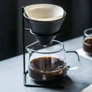 Modern black ceramic coffee barista set kitchen pour over dripper by Decorbites