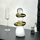 GobekUsa Decorative Crystal Ball Statue Figurines for Home Decor - Geometric Stone Pile