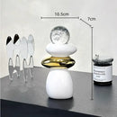 GobekUsa Decorative Crystal Ball Statue Figurines for Home Decor - Geometric Stone Pile
