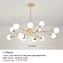 GobekUsa Black Chandelier: Luxury Glass Pendant Lights for Living Room, Bedroom, and Restaurant