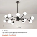 GobekUsa Black Chandelier: Luxury Glass Pendant Lights for Living Room, Bedroom, and Restaurant