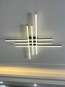 GobekUsa Black Chandelier LED Ceiling Lamp for Master Bedroom Living Room Energy Saving Light
