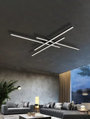 GobekUsa Black Chandelier LED Ceiling Lamp for Master Bedroom Living Room Energy Saving Light