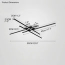 GobekUsa Black Chandelier LED Ceiling Lamp for Master Bedroom Living Room Energy Saving Light