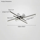 GobekUsa Black Chandelier LED Ceiling Lamp for Master Bedroom Living Room Energy Saving Light