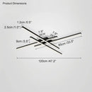 GobekUsa Black Chandelier LED Ceiling Lamp for Master Bedroom Living Room Energy Saving Light