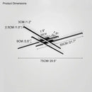 GobekUsa Black Chandelier LED Ceiling Lamp for Master Bedroom Living Room Energy Saving Light