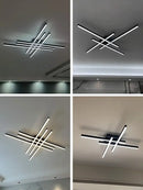 GobekUsa Black Chandelier LED Ceiling Lamp for Master Bedroom Living Room Energy Saving Light