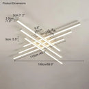 GobekUsa Black Chandelier LED Ceiling Lamp for Master Bedroom Living Room Energy Saving Light