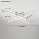 GobekUsa Black Chandelier LED Ceiling Lamp for Master Bedroom Living Room Energy Saving Light