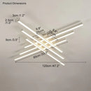 GobekUsa Black Chandelier LED Ceiling Lamp for Master Bedroom Living Room Energy Saving Light