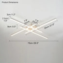 GobekUsa Black Chandelier LED Ceiling Lamp for Master Bedroom Living Room Energy Saving Light