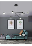 GobekUsa Modern Black Chandelier: Nordic Style Home Lighting