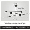 GobekUsa Modern Black Chandelier: Nordic Style Home Lighting