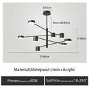 GobekUsa Modern Black Chandelier: Nordic Style Home Lighting