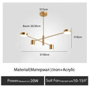 GobekUsa Modern Black Chandelier: Nordic Style Home Lighting