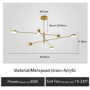 GobekUsa Modern Black Chandelier: Nordic Style Home Lighting