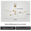 GobekUsa Modern Black Chandelier: Nordic Style Home Lighting