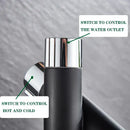 Modern black & chrome basin faucet bathroom water saving mixer by Decorbites