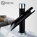 Modern black & chrome basin faucet bathroom water saving mixer by Decorbites