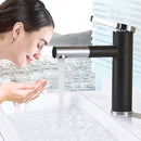 GobekUsa Brass Bathroom Faucet Vessel Sink Mixer - Swivel Spout Deck Mounted Vanity Tap - White/Black Color