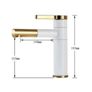 GobekUsa Brass Bathroom Faucet Vessel Sink Mixer - Swivel Spout Deck Mounted Vanity Tap - White/Black Color
