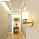 GobekUsa Modern Clear Glass Sconce Lighting - 1 Light Wall Mounted Fixture in Black/Chrome