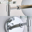 GobekUsa Modern Dimpled Glass Cylinder Wall Sconce - 1-Light Fixture in Black/Chrome