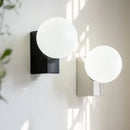 GobekUsa Glass Ball Wall Sconce Light: Metal Base, G9 Bulb