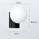 GobekUsa Glass Ball Wall Sconce Light: Metal Base, G9 Bulb