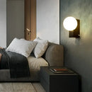 GobekUsa Glass Ball Wall Sconce Light: Metal Base, G9 Bulb