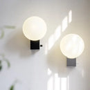GobekUsa Glass Ball Wall Sconce Light: Metal Base, G9 Bulb