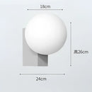 GobekUsa Glass Ball Wall Sconce Light: Metal Base, G9 Bulb