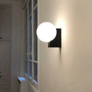 GobekUsa Glass Ball Wall Sconce Light: Metal Base, G9 Bulb