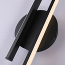 Modern black & chrome led strip wall light for bedroom by Decorbites