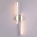 Modern black & chrome led strip wall light for bedroom by Decorbites