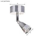 GobekUsa Modern Bell Wall Light: Rotatable Metal LED Sconce in Black/Chrome - With/Without Switch