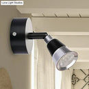 GobekUsa Modern Bell Wall Light: Rotatable Metal LED Sconce in Black/Chrome - With/Without Switch