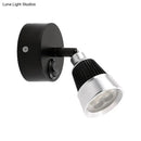 GobekUsa Modern Bell Wall Light: Rotatable Metal LED Sconce in Black/Chrome - With/Without Switch