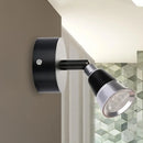 GobekUsa Modern Bell Wall Light: Rotatable Metal LED Sconce in Black/Chrome - With/Without Switch