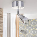 GobekUsa Modern Bell Wall Light: Rotatable Metal LED Sconce in Black/Chrome - With/Without Switch