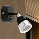 GobekUsa Modern Bell Wall Light: Rotatable Metal LED Sconce in Black/Chrome - With/Without Switch