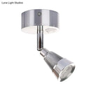 GobekUsa Modern Bell Wall Light: Rotatable Metal LED Sconce in Black/Chrome - With/Without Switch