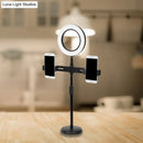GobekUsa Modern LED Makeup Lamp with USB Port - Black Metal Circle Shape