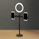 GobekUsa Modern LED Makeup Lamp with USB Port - Black Metal Circle Shape
